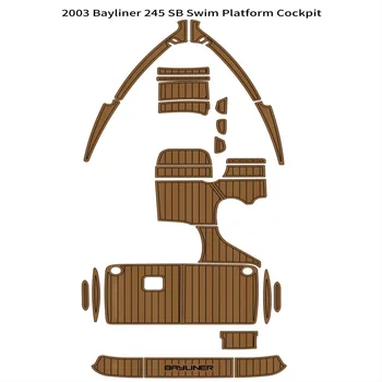 2003 Bayliner 245 SB Плавательная платформа Кокпит Лодка EVA Пена Палуба из тикового дерева Коврик для пола