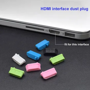 10/50 шт. Силиконовая защитная крышка Пылезащитный колпачок Универсальный пылезащитный USB-порт HDMI Интерфейсная крышка для портативного ПК