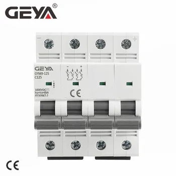 GEYA DC MCB 4P 1000V 80A 100A 125A Мини Автоматический выключатель DC MCB для солнечной фотоэлектрической системы Din Rail Breaker 6KA