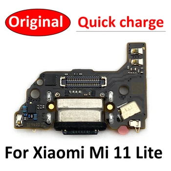 Оригинальная Новая Плата Зарядного устройства Flex Для Xiaomi Mi 11 Mi11 Lite 4G/5G m2101k9ag Разъем USB-порта Док-станция Для Зарядки Платы Гибкий Кабель