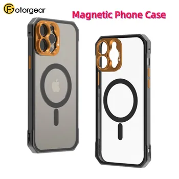 Магнитный чехол для телефона Fotorgear Металлический защитный чехол для телефона iPhone14 13 12 Pro Max Plus для объектива телефона 17 мм