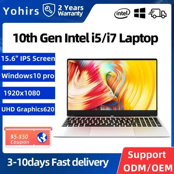 15,6 Дюймовый Ноутбук Intel Core i5 10210U i7 10510U DDR4 Windows 10 Pro Клавиша HDMI 4K Игровой Ноутбук Офисный Компьютер Клавиатура С Подсветкой