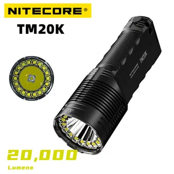 Фонарик NITECORE TM20K 19 светодиодов 20000LM Луч 290 м Фонарик USB-C Перезаряжаемый Супер яркий Прожектор для самообороны военный