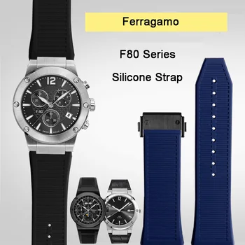 Высококачественный силиконовый ремешок для часов Ferragamo серии F80, ремешок для часов, 26 мм, резиновый спортивный водонепроницаемый браслет, аксессуары