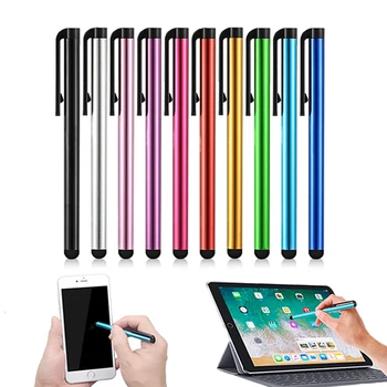 10 шт./лот, Универсальный стилус для мобильного телефона iPad Android с емкостным экраном, сенсорная ручка для рисования на планшете, Кликающий карандаш