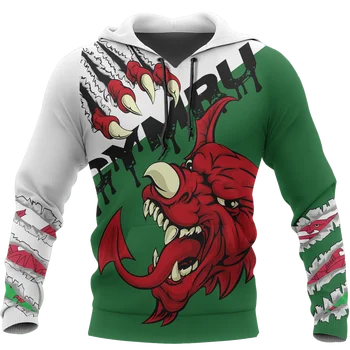 Специальная мужская толстовка Welsh Dragon, толстовка Унисекс Для мужчин/женщин, Весенне-осенний Повседневный пуловер на молнии, уличная одежда