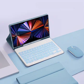 Подставка Чехол-клавиатура из искусственной кожи для iPad 9-го 8-го 7-го поколения 10.2 Air 3 2019 Pro 10 5 2017, чехол-клавиатура с сенсорной панелью и подсветкой