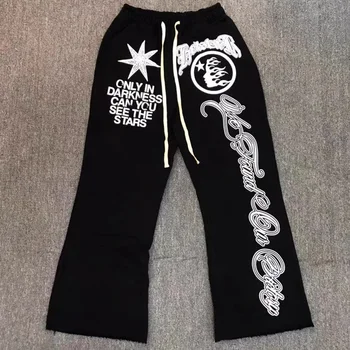 Спортивные брюки Y2k Black Hellstar, Классические брюки с буквенным принтом 