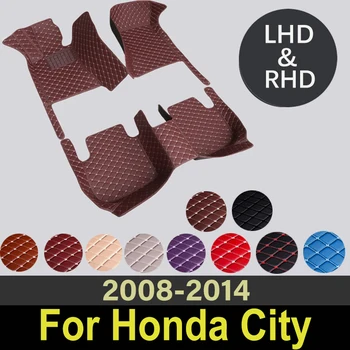 Высококачественные автомобильные коврики для Honda City 2008-2014, Автомобильные Модные Аксессуары для интерьера, ковры на заказ, коврик для укладки автомобиля
