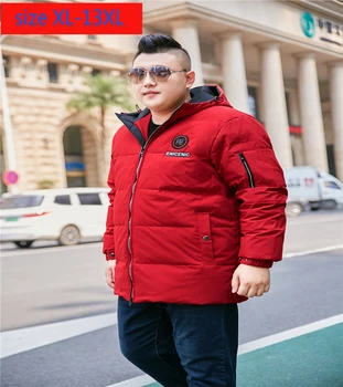 мужская высококачественная черно-красная камуфляжная куртка-пуховик с капюшоном, Мужское модное плотное повседневное пальто больших размеров, большие размеры XL-10XL