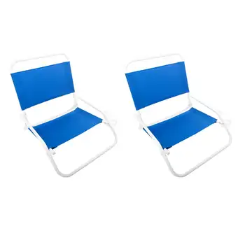 Складной Пляжный стул с ремнем для переноски - 2 Упаковки
