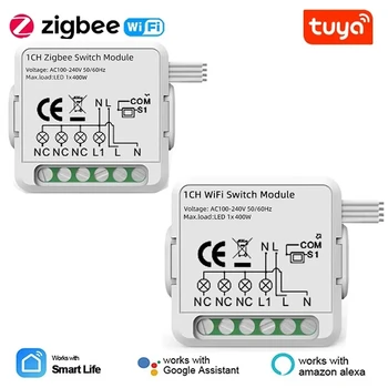 Tuya ZigBee/Wifi Smart Switch Модуль Умный Дом DIY Автоматический Выключатель Smart Life Управление домашней Автоматизацией с Alexa Google Home
