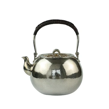 Отличное оптовое производство, Винтажный чайник для приготовления Чая на пару из чистого Серебра ручной работы