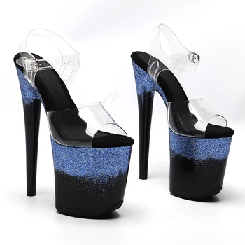 Женская обувь на платформе 8 дюймов/20 см, вечерние туфли на высоком каблуке, босоножки для танцев на шесте, Обувь