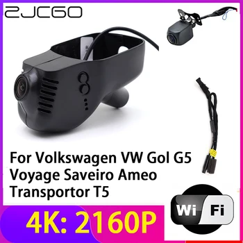 ZJCGO 4K 2160P Dash Cam Автомобильный Видеорегистратор Камера Рекордер Wifi Ночного Видения для Volkswagen VW Gol G5 Voyage Saveiro Ameo Transportor T5