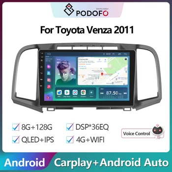 Podofo 2Din Android Автомобильный Радио Мультимедийный Видеоплеер Для Toyota Venza 2011 GPS Навигация Carplay Авто Стерео Без DVD Головного Устройства