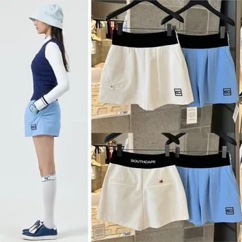 Женские шорты-бермуды для гольфа, хлопковые Свободные шорты с карманами для занятий йогой, повседневные шорты для упражнений при ходьбе