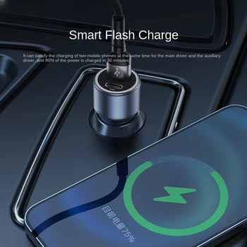 42,5 Вт Автомобильное Быстрое Зарядное устройство Quick Charge 4,0 3,0 USB Type-C Быстрая Зарядка Автомобильного Зарядного устройства для телефона Huawei Xiaomi iPhone 14