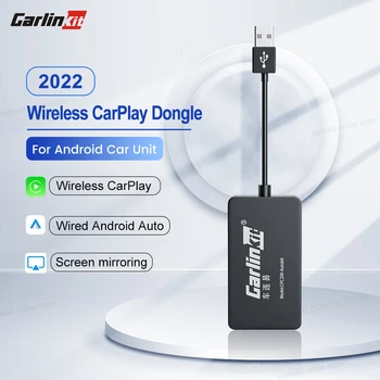 CarlinKit для беспроводного ключа Carplay Android Автоматическая поддержка USB, Установка мультимедийного плеера Bluetooth Mirrorlink Netflix YouTube IOS