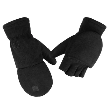 Осенне-зимняя перчатка Thinsulate Fingerles, Лыжная перчатка-трансформер, Варежка, Ветрозащитная велосипедная перчатка, Флисовая теплая для мужчин и Женщин