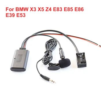 12V Автомобильный Bluetooth 5.0 Аудиокабель Адаптер Микрофон Для BMW X3 X5 Z4 E83 E85 E86 E39 E53 Автоаксессуары