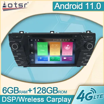 6 + 128 Г Android Мультимедийный Автомобильный Радиоплеер Для Toyota Corolla 2013 2014-2016 GPS Navi Видео Carplay DVD Головное устройство DPS Без 2Din