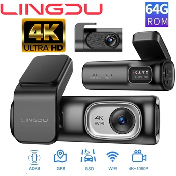 Видеорегистратор LingDu для автомобильного Wi-Fi Видеомагнитофона HD Ночного видения с Полноволновым Широкоугольным объективом 150 ° D100/D200/D500/D600 Автомобильный Регистратор