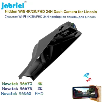 Jabriel 4K 2160P Видеомагнитофон 2K WIFI 24H Автомобильная Камера Для Вождения Рекордер Для Lincoln MKX MKC MKZ 2019 2020 2021 Автомобильный Видеорегистратор Dash Cam