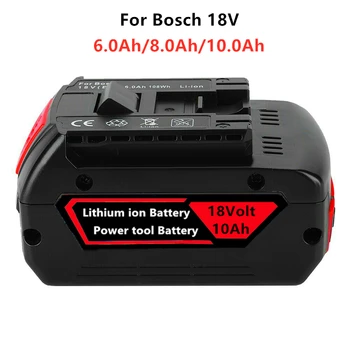 Aleaivy Оригинальный 18V 6.0/8.0/10ah Перезаряжаемый литий-ионный аккумулятор для Bosch 18V 6.0A Резервный Аккумулятор Портативная Замена BAT609