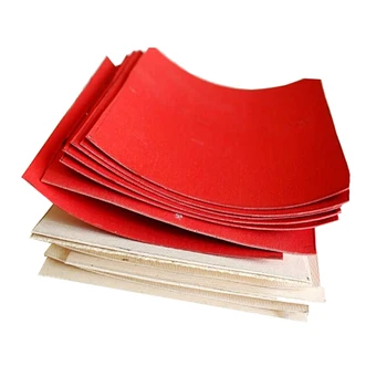 вулканизированная волокнистая бумага DIY прокладка ручки ножа охапки перегородочной бумаги изоляционная бумага красный черный 100 * 100 мм