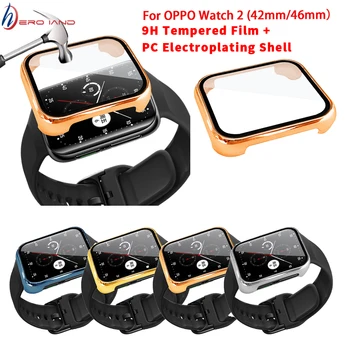 Защитный Чехол Для OPPO Watch 2 46mm Smart Full Pc Screen Protector Чехол Для OPPO Watch2 42mm Cover Shell + Пленка Из закаленного Стекла