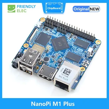 NanoPi M1 Plus Плата разработки Allwinner H3 4K Play Четырехъядерный процессор Cortex-A7 на борту, Совместимый с Wi-Fi Bluetooth EMMC