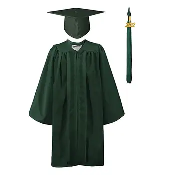 Комплект выпускных платьев с кисточками, 4 предмета, 2022 Комплект матовых платьев Унисекс для выпускников бакалавриата