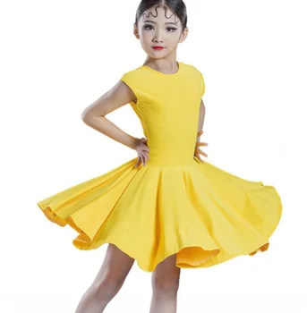 детское платье для латиноамериканских танцев ярких цветов для девочек, платье для бальных танцев