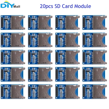 модуль SD-карты 20шт для Arduino DIY Starter Kit Модуль чтения и записи Слот для разъема Считывателя ARM MCU