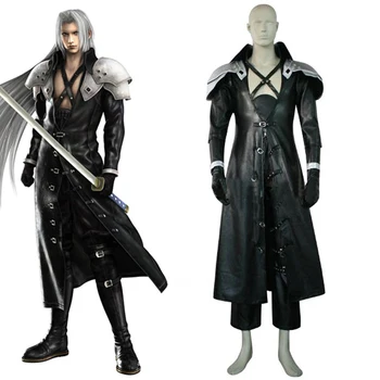 Final Fantasy VII 7 Sephiroth Deluxe Edition Косплей Униформа Костюм Полный Комплект Мужские Костюмы на Хэллоуин На заказ Экспресс-Доставка