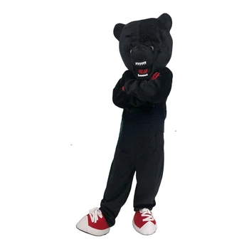 Черный медведь, изготовленный на заказ пушистый талисман для вечеринки, реквизит для костюмов, сценический костюм, костюм ходячей куклы, костюм животного