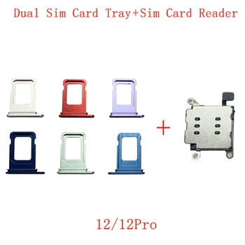 Origina Лоток для двух SIM-карт с устройством чтения sim-карт для iPhone 12 12 Pro Держатель слота Разъем адаптера Запасные части