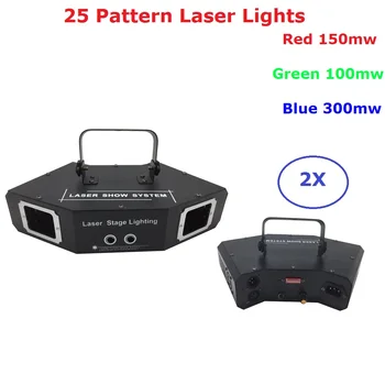 2 Единицы 550 МВт RGB 3В1 Лазерное Сценическое Освещение Сканер DJ Шоу Световой Эффект Проектор подсветка Фантастический Диско Луч Лазерные Шоу