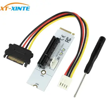 XT-XINTE M.2 для PCI-E 4X Riser Card M2 Ключ M для адаптера PCIe X4 со светодиодным индикатором напряжения для NGFF Riser для компьютера NVMe 
