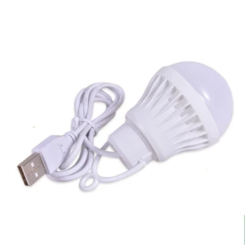 Портативная USB Светодиодная лампа, Мини-фонарь для кемпинга, 5 В, Подвесная палатка, Ночник для рыбалки, Блок питания для чтения книг, настольная лампа Birght