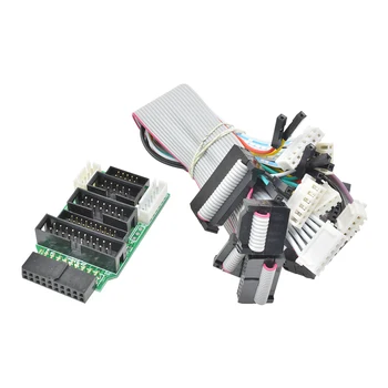 Адаптер-преобразователь для J-Link с 8ШТ 4-Контактным 6-контактным 10-контактным 20-контактным Серым Плоским ленточным кабелем передачи данных Dupont Wire