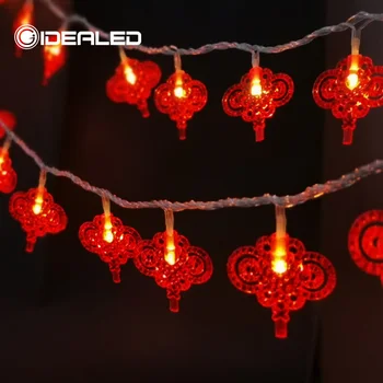 Китайский узел солнечные наружные гирлянды Светодиодные гирлянды 5 м 20 ламп для сада Домашней вечеринки Свадьбы Праздника