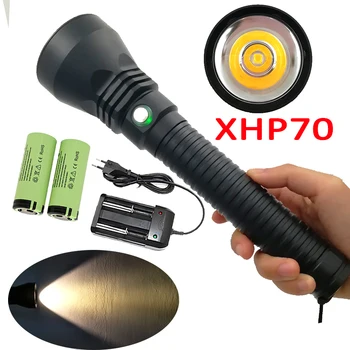 5000LM XHP70 светодиодный фонарик для подводного плавания Желтый свет Водонепроницаемый подводный фонарик лампа для погружения Факел