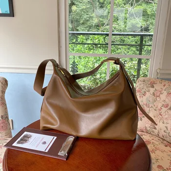 Корейская повседневная сумка из мягкой искусственной кожи, простая сумка через плечо, большая сумка, новая сумка, женская сумка-мессенджер большой емкости