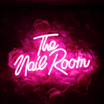 Неоновая вывеска The Nails, светодиодная розовая неоновая вывеска для декора стен, USB неоновые лампы для маникюрного салона, салона красоты, магазинов, ламп