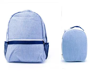 Детский Рюкзак Seersucker Toddle, Школьная сумка, темно-синий Маленький Рюкзак для детей С пакетом для ланча Для девочек, рюкзак для мальчиков, ДОМ