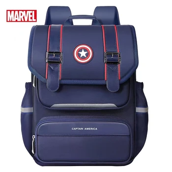 2022 Disney Школьная сумка Для мальчиков, Ортопедический рюкзак на плечо для учащихся начальных классов, Железный Человек-паук, Капитан Америка, 1-5 класс Mochila