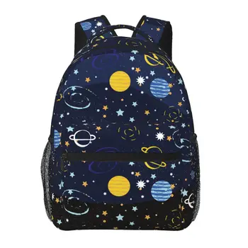 Женский Мужской рюкзак Galaxy Space, красочная дорожная женская сумка, мужской рюкзак для ноутбука, сумка для книг
