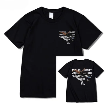 Camiseta de Cactus Jack para hombre y mujer, camisa de manga corta con estampado de logotipo gráfico de Hip Hop, LOOK MOM I CAN